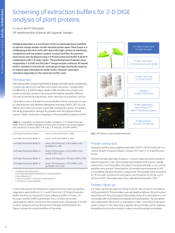 Discovery Matters vol. 013, Screening of extraction buffers for