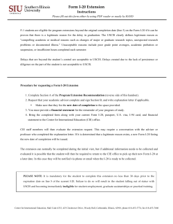 Form I-‐‑20 Extension - SIU Center for International Education