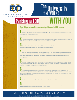 Parking on Campus - Eastern Oregon University