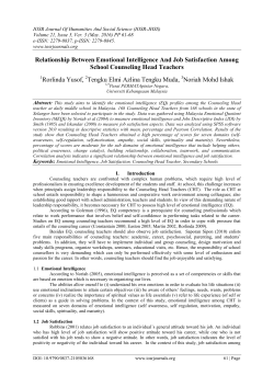 Relationship Between Emotional Intelligence And Job Satisfaction