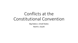 Conflicts at the Constitutional Convention