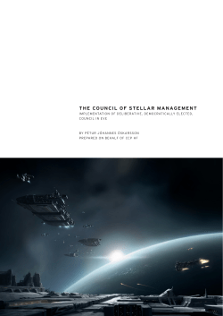 The CounCil of STellar ManageMenT