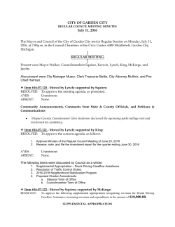 Minutes - Garden City, MI