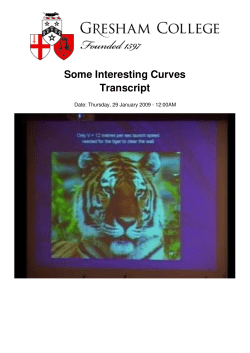 Some Interesting Curves Transcript
