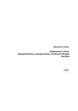 Multipolarity in Plural: Resignification(s), Language Games, and