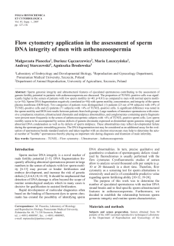 Flow cytometry application in the assessment of sperm DNA integrity