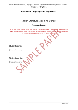 School of English Literature, Language and