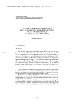 cultural diversity and education in an increasingly globalizing world