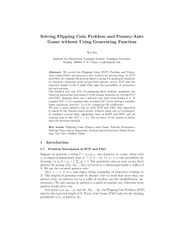 Solving Flipping Coin Problem and Penney-Ante