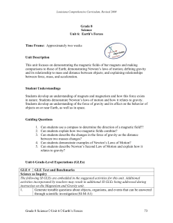 Grade 8 ScienceoUnit 6oEarth`s Forces 73 Grade 8 Science Unit 6