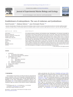 Establishment of endosymbiosis: The case of cnidarians and