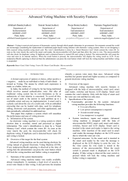Advanced Voting Machine with Secutiry Features