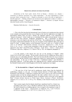 Dissenting opinion of Judge Crawford