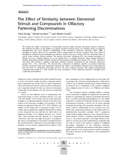 The Effect of Similarity between Elemental Stimuli and