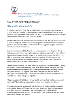 CCG Affiliation to N
