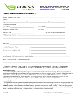 camper permission form for parents