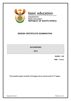 Paper 1 - Department of Basic Education