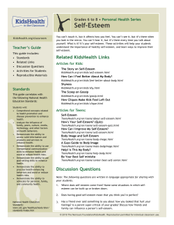 Teacher`s Guide: Self-Esteem (Grades 6 to 8)