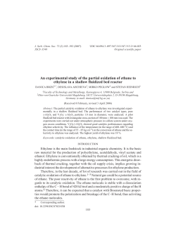 An experimental study of the partial oxidation of ethane