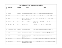 List of Hotels With Amusement Activity