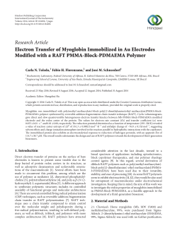Electron Transfer of Myoglobin Immobilized in Au Electrodes