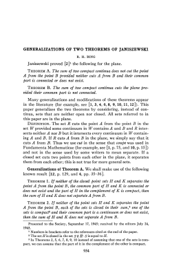 GENERALIZATIONS OF TWO THEOREMS OF