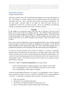 Equitable Estoppel - University of Waterloo