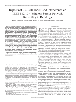 Impacts of 2.4-GHz ISM Band Interference on IEEE 802.15.4