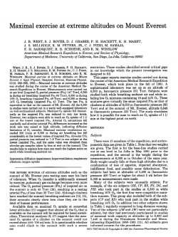 Maximal exercise at extreme altitudes on Mount Everest