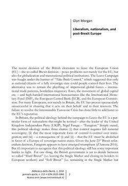 Glyn Morgan Liberalism, nationalism, and post
