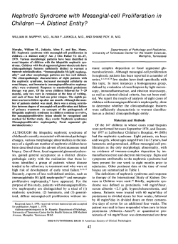 Nephrotic Syndrome with Mesangial-cell Proliferation in Children