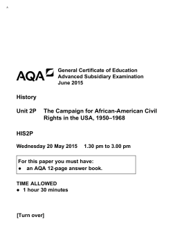 A-level History Modified question paper HIS2P