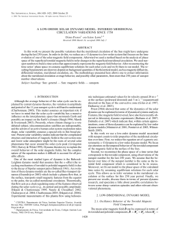 a low-order solar dynamo model: inferred meridional