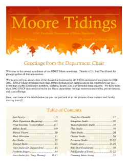 Moore Tidings - The University of North Carolina at Pembroke