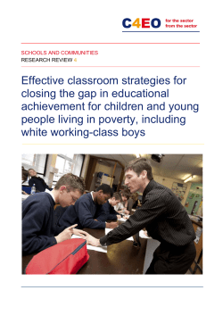 Effective classroom strategies for closing the gap in