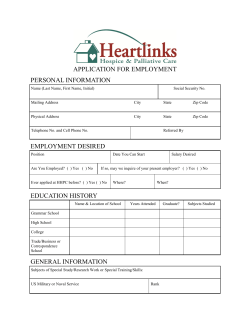 personal information employment desired education history general