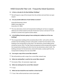 HASD Greenville Fiber Link - Frequently Asked Questions