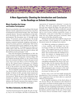 A New Opportunity - Liturgy Training Publications