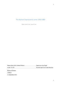 The Abstract Expressionist canon 1950-2000