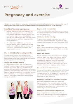 Pregnancy and exercise