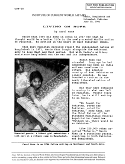 Living on Hope - Institute of Current World Affairs