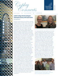 Catholic College Libraries Integrate Information Literacy with Social