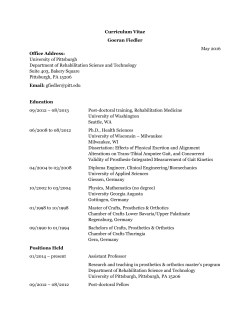 Curriculum Vitae Goeran Fiedler May 2016 Office Address