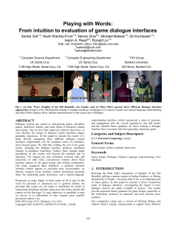 Playing with words: from intuition to evaluation of game dialogue