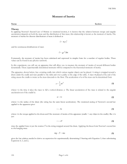 Moment of Inertia