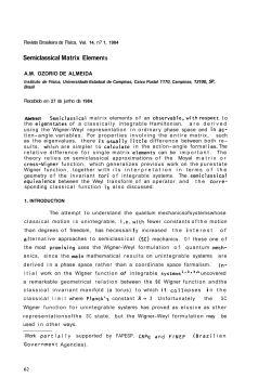 Semiclassical Matrix Elemen ts - Sociedade Brasileira de F&iacute;sica