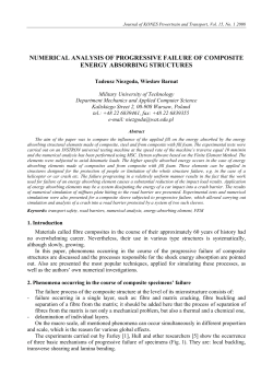 numerical analysis of progressive failure of composite energy