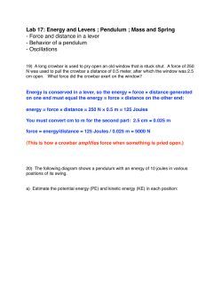 Force and distance in a lever