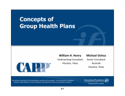 Concepts of Group Health Plans