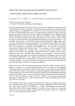 the end cretaceous mass extinction event